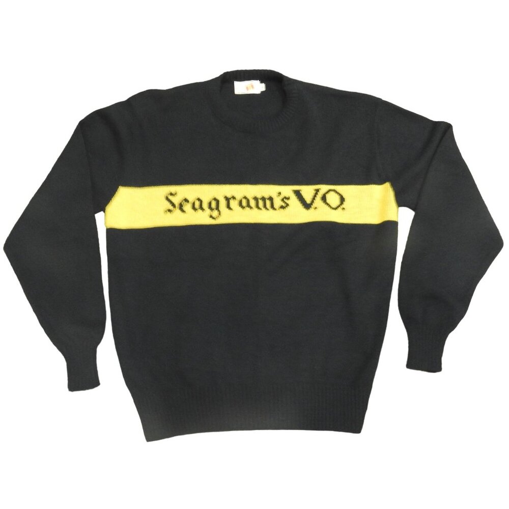 Vintage Seagram's V.O. Canadian Whiskey 3 Strikes Custom Design Pullover Sweater